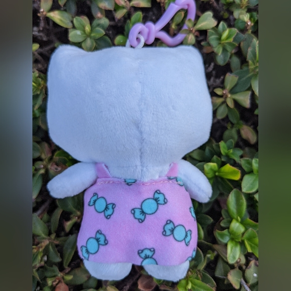 Hello Kitty "Peppermint" Plush Dangler for keychain or backpack. 4" - Picture 2 of 4